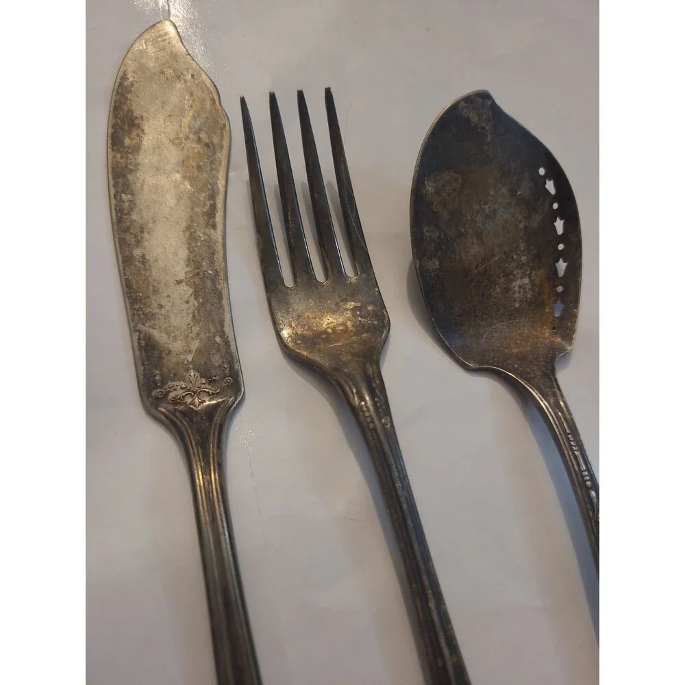 Vintage 1881 Rogers Oneida Ltd Plantation Silver Plated Flatware 3 Pieces